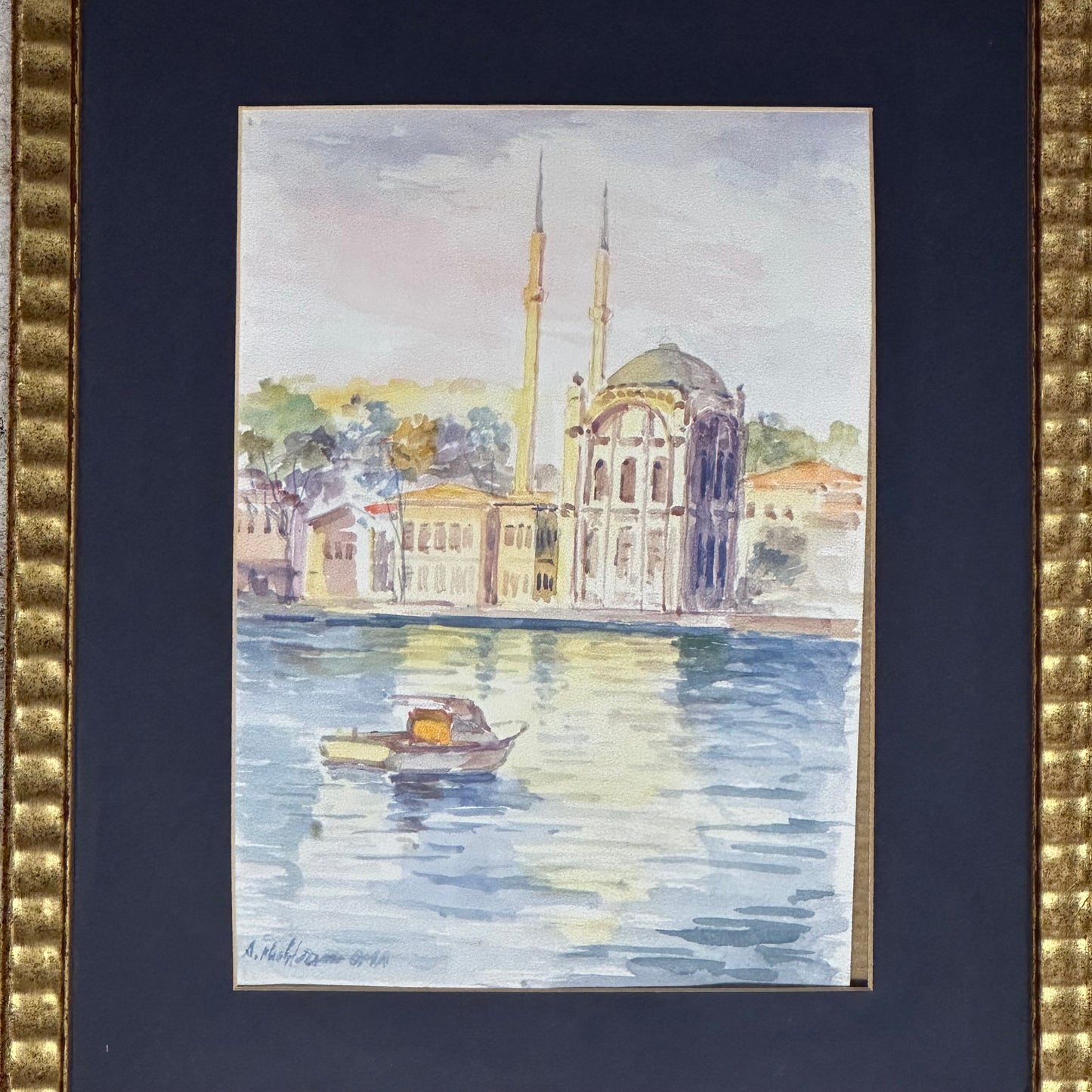 ORTAKÖY CAMİİ - MUHARREM OMA - SULU BOYA