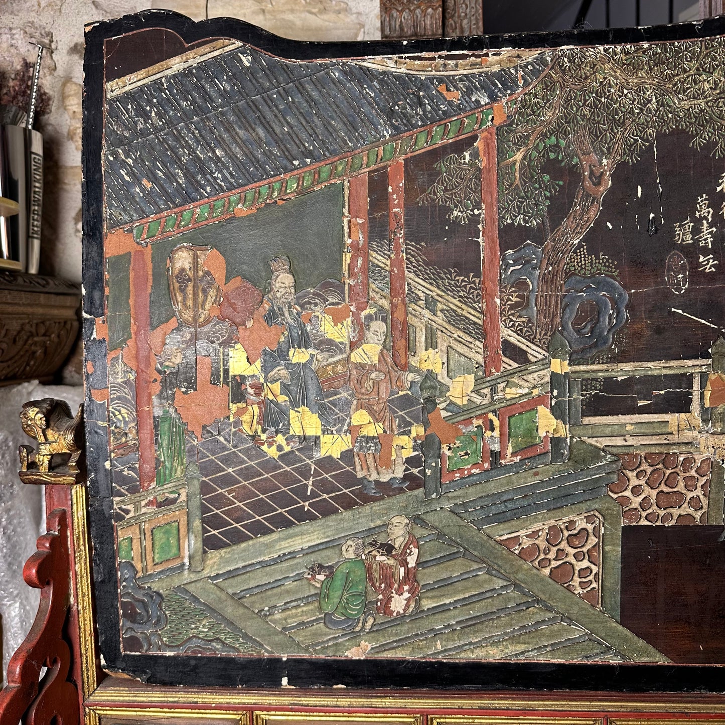 ÇİN - ATEŞ PANOSU - Lake İşlemeli - 17YY.