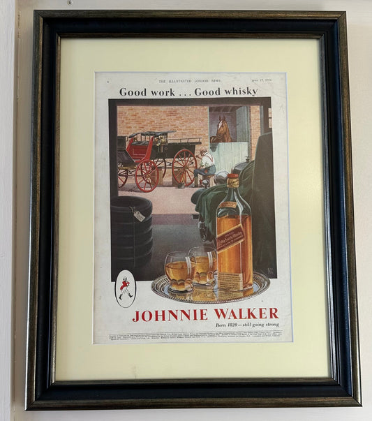 JOHNIE WALKER - Reklam - LONDON NEWS - 1944 - 36x26cm