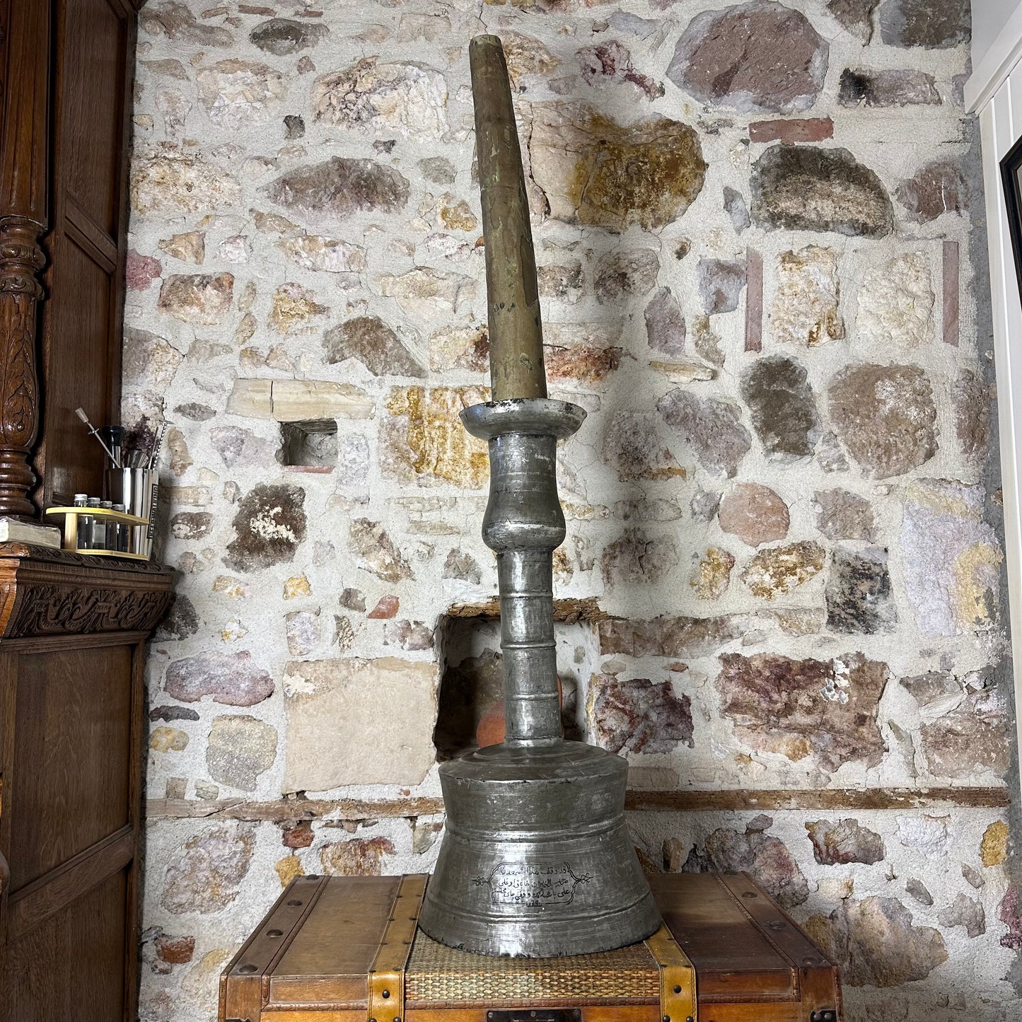 OSMANLI HAVAN ŞAMDANI - KAD VAKFI HAZA EŞ ŞAMDAN SAHİP ÜL HAYRAT TABAK OĞLU ALİ BEŞE - ÇAY MAHALLESİ - Konaklarda - Mahalle Evlerinde kullanılır - 1199 / 1783