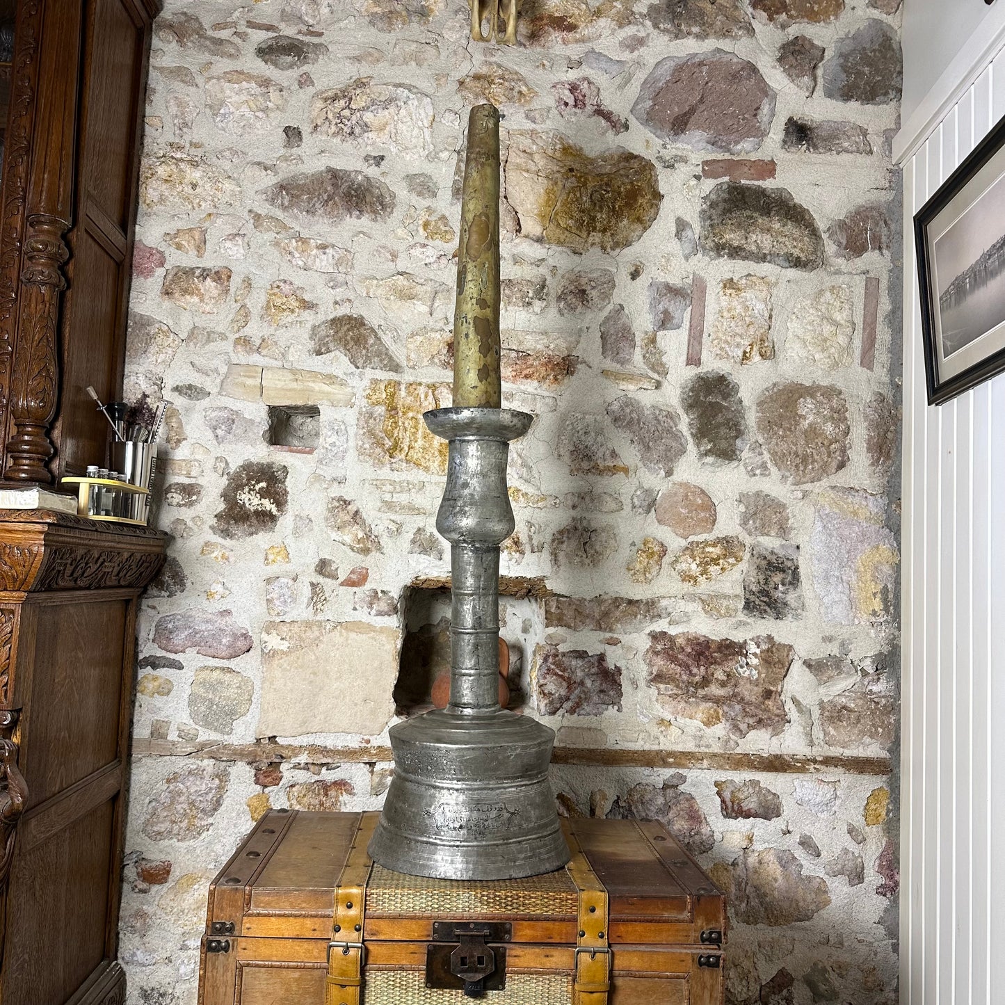 OSMANLI HAVAN ŞAMDANI - KAD VAKFI HAZA EŞ ŞAMDAN SAHİP ÜL HAYRAT TABAK OĞLU ALİ BEŞE - ÇAY MAHALLESİ - Konaklarda - Mahalle Evlerinde kullanılır - 1199 / 1783