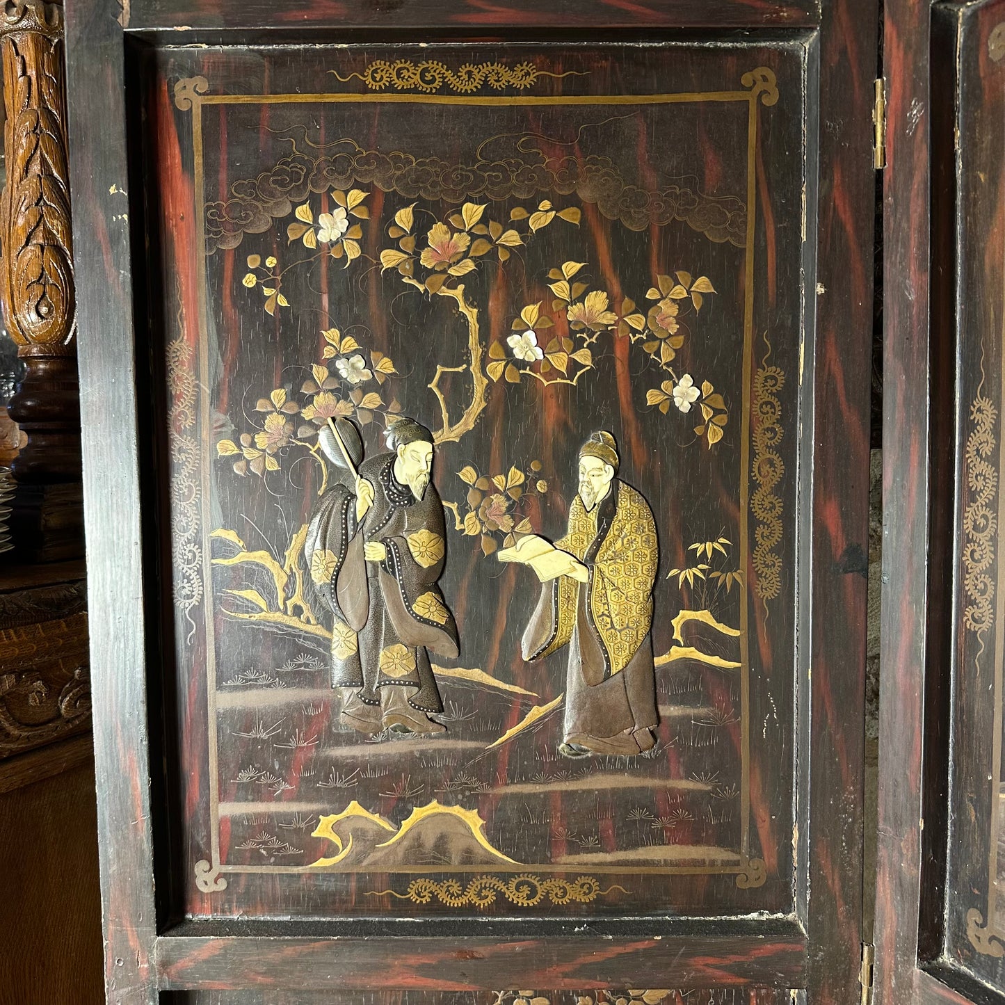 JAPON PARAVAN - MEIJI DÖNEMİ - SHIBAYAMA Tekniği - 1870