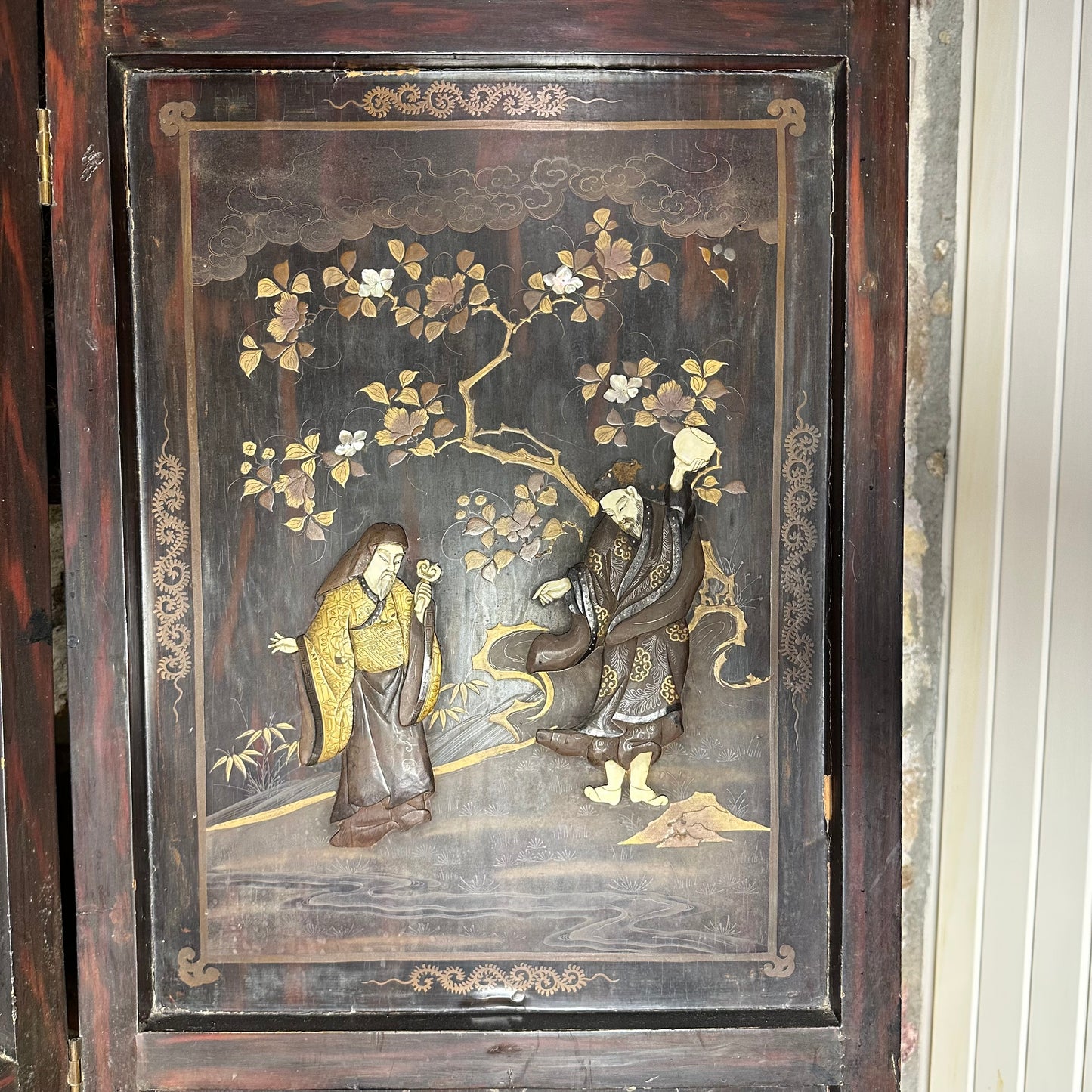 JAPON PARAVAN - MEIJI DÖNEMİ - SHIBAYAMA Tekniği - 1870