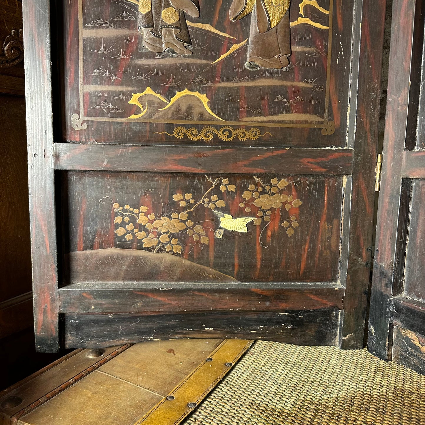 JAPON PARAVAN - MEIJI DÖNEMİ - SHIBAYAMA Tekniği - 1870