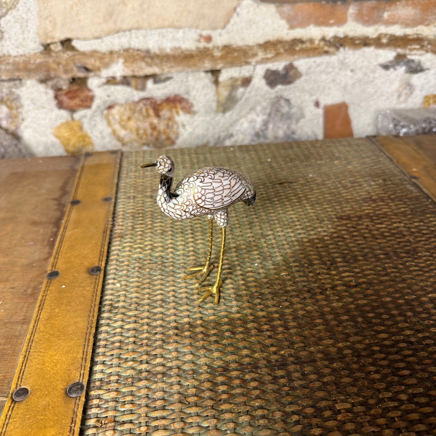 ÇİN - Kluazone Enamel - Leylek Figürü - 1900ler